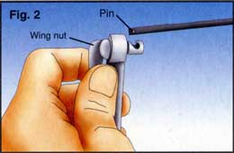 Add pins to saw blade